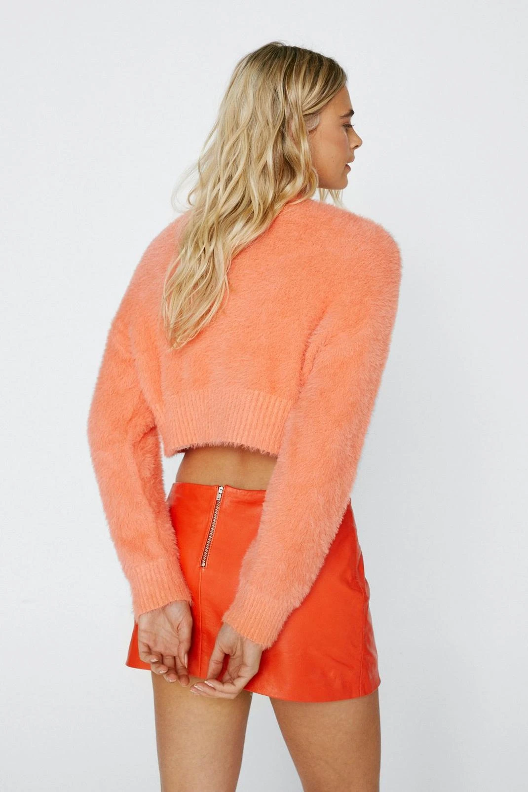 Fluffy Cropped Sweater - Image 9