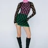 Cut Out Layered Knitted Mini Dress -Nasty Gal Sales Store womens pink cut out layered knitted mini dress