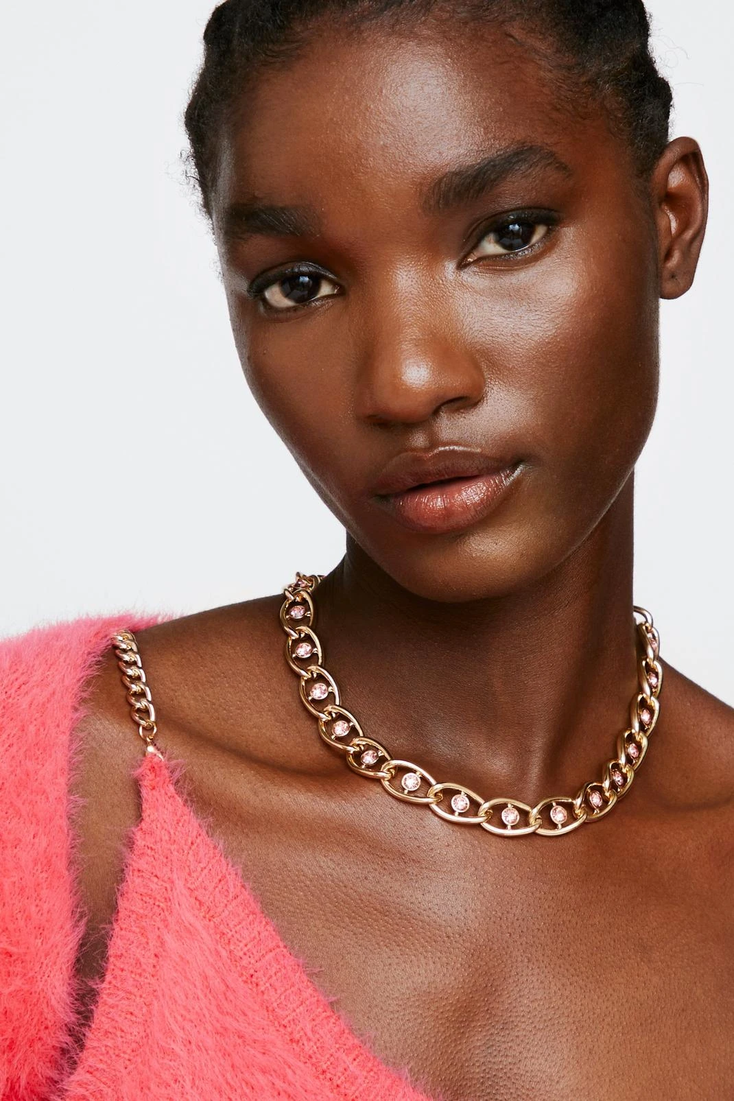 Jewel Embellished Chain Necklace - Image 4