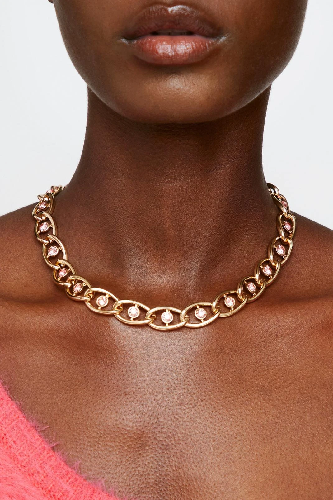 Jewel Embellished Chain Necklace