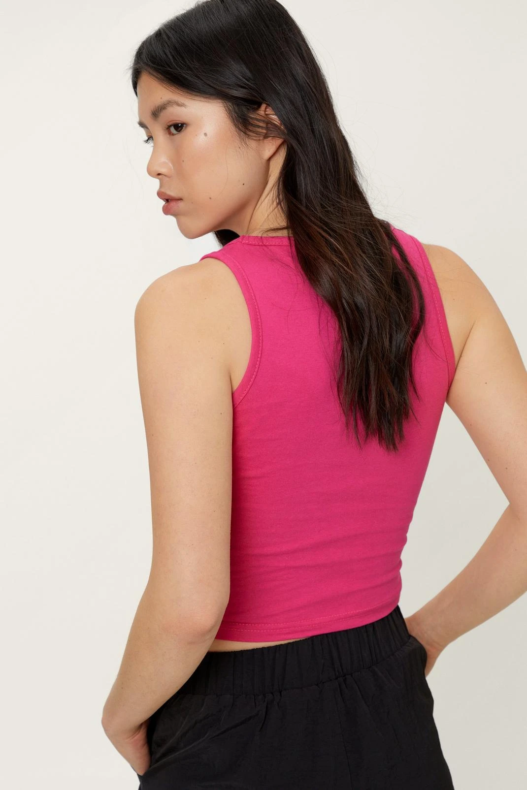 Premium Cotton Scoop Neck Crop Top