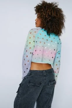 Premium Tie Dye Cut Out Sweater -Nasty Gal Sales Store womens pink premium tie dye cut out sweater 2
