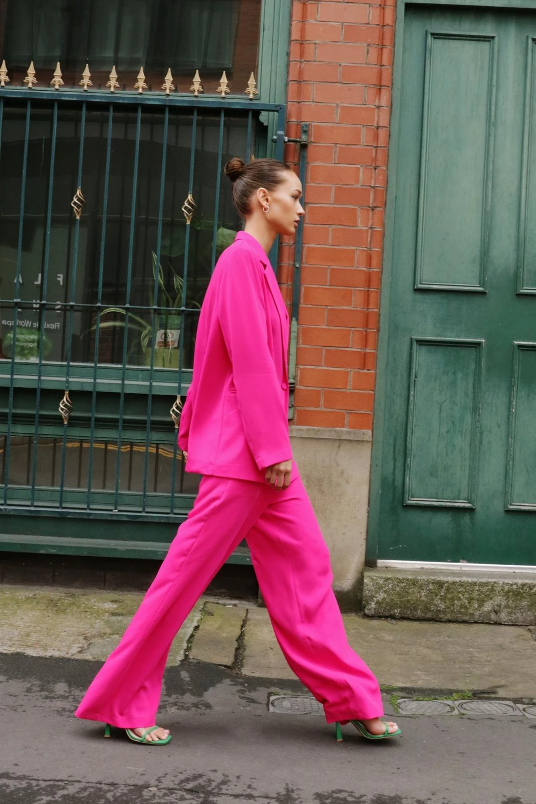 Satin Tailored Straight Leg Pants