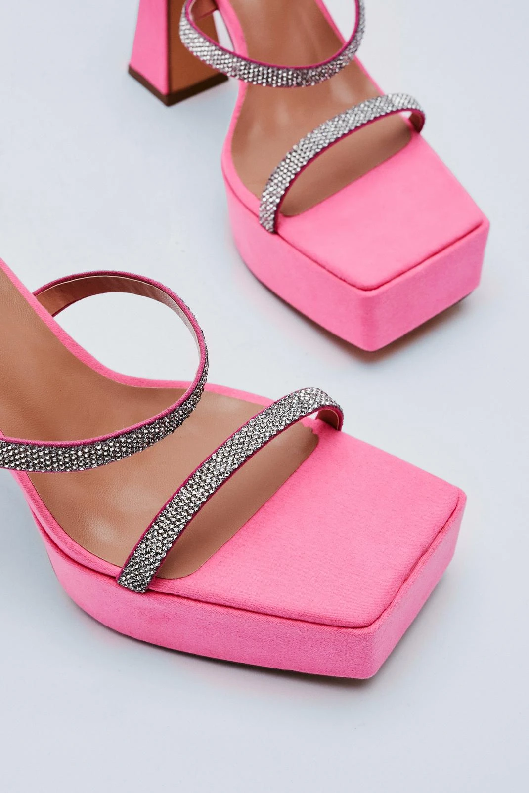Strappy Diamante Platform Heel 5 Strappy Diamante Platform Heel - Image 3