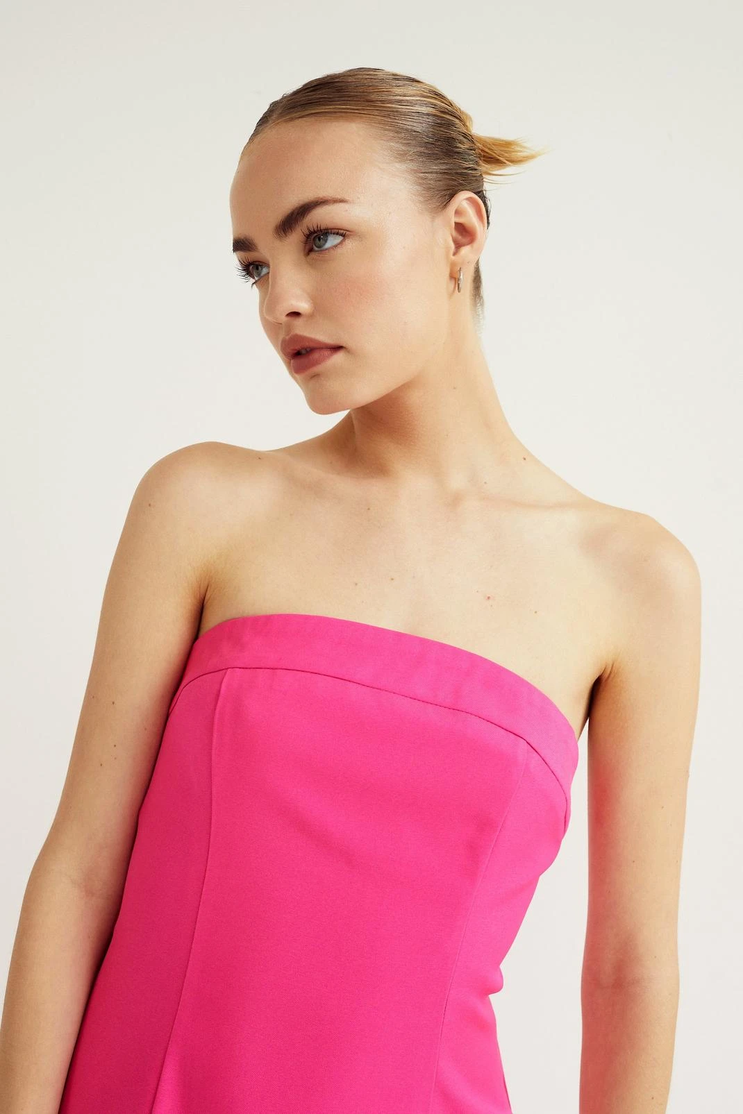 Tailored Bandeau Mini Dress - Image 2