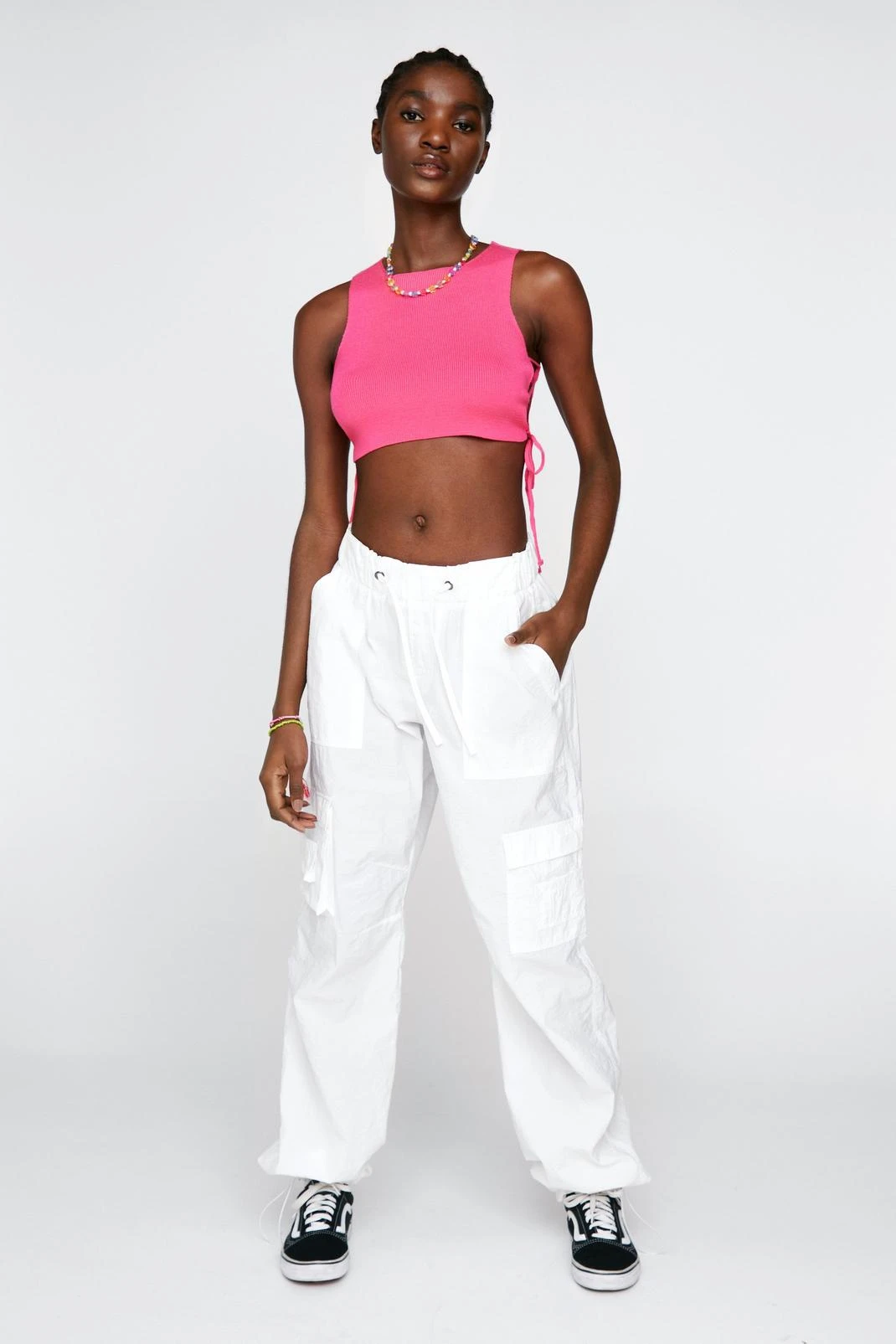 Tie Side Knitted Crop Top - Image 5