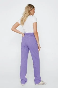 9's Style Denim Puddle Jean -Nasty Gal Sales Store womens purple 90s style denim puddle jean 2
