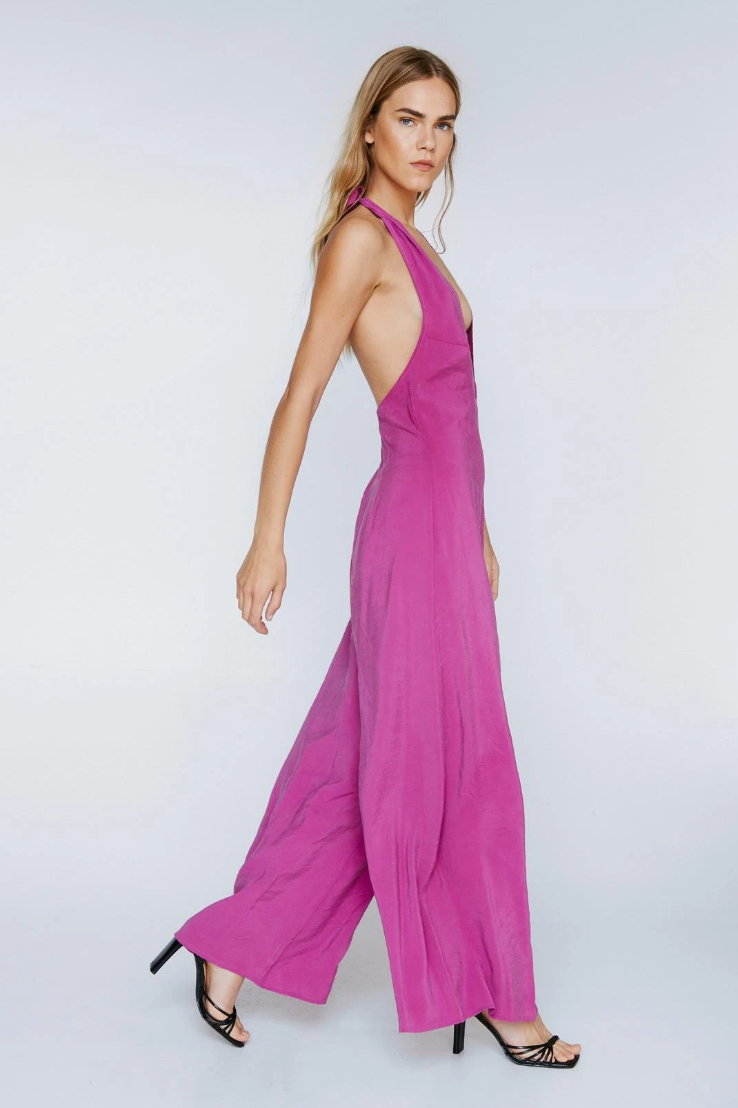 Premium Halter Neck Wide Leg Jumpsuit - Image 2