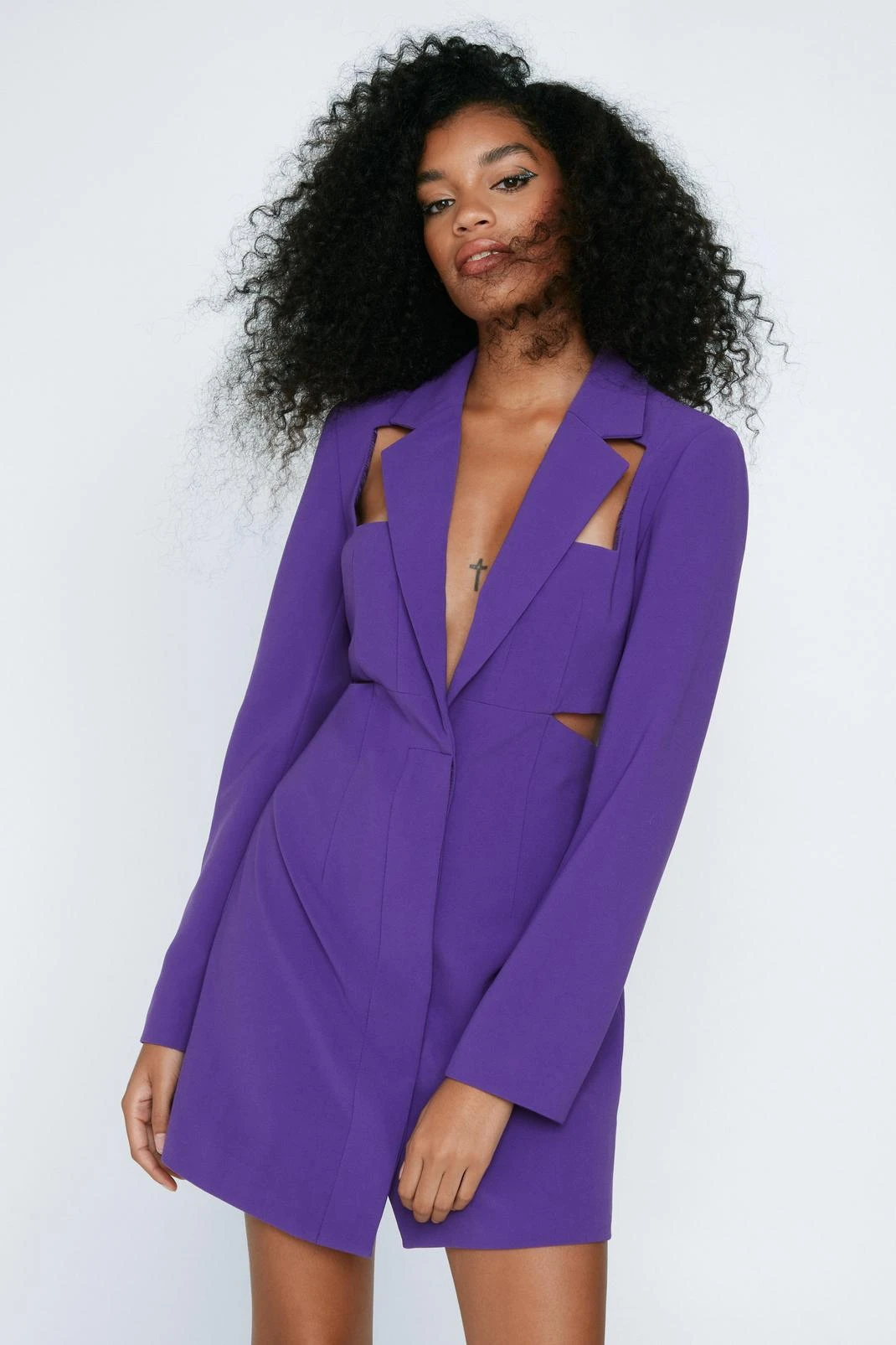 Premium Twill Cut Out Blazer Dress 4 Premium Twill Cut Out Blazer Dress - Image 2