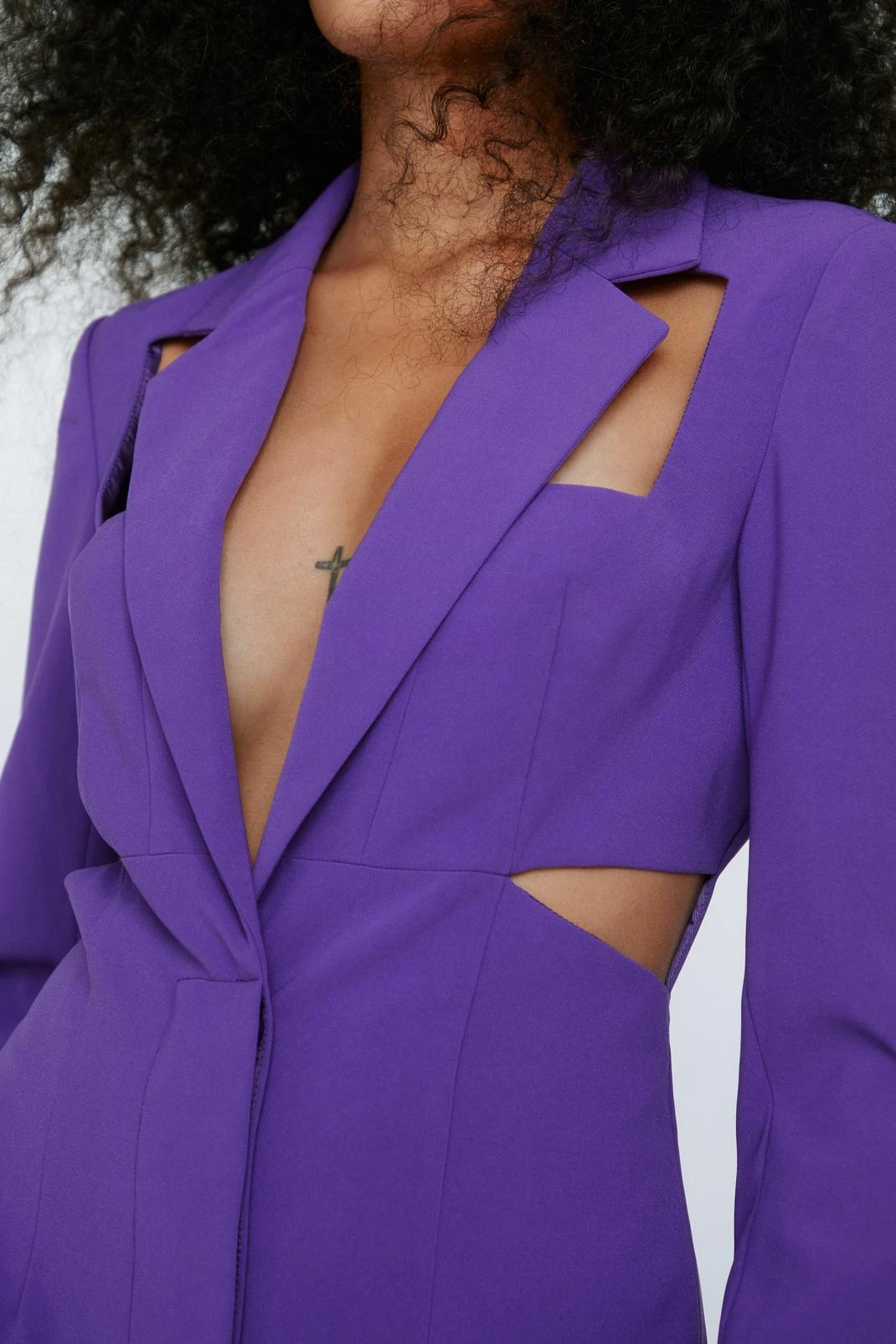 Premium Twill Cut Out Blazer Dress 5 Premium Twill Cut Out Blazer Dress - Image 3
