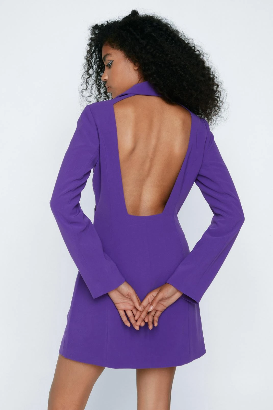 Premium Twill Cut Out Blazer Dress 3 Premium Twill Cut Out Blazer Dress