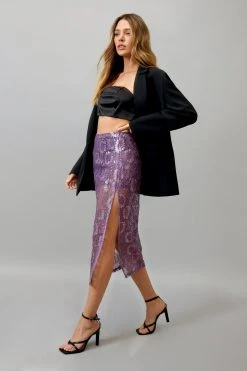 Sheer Lace Slip Skirt