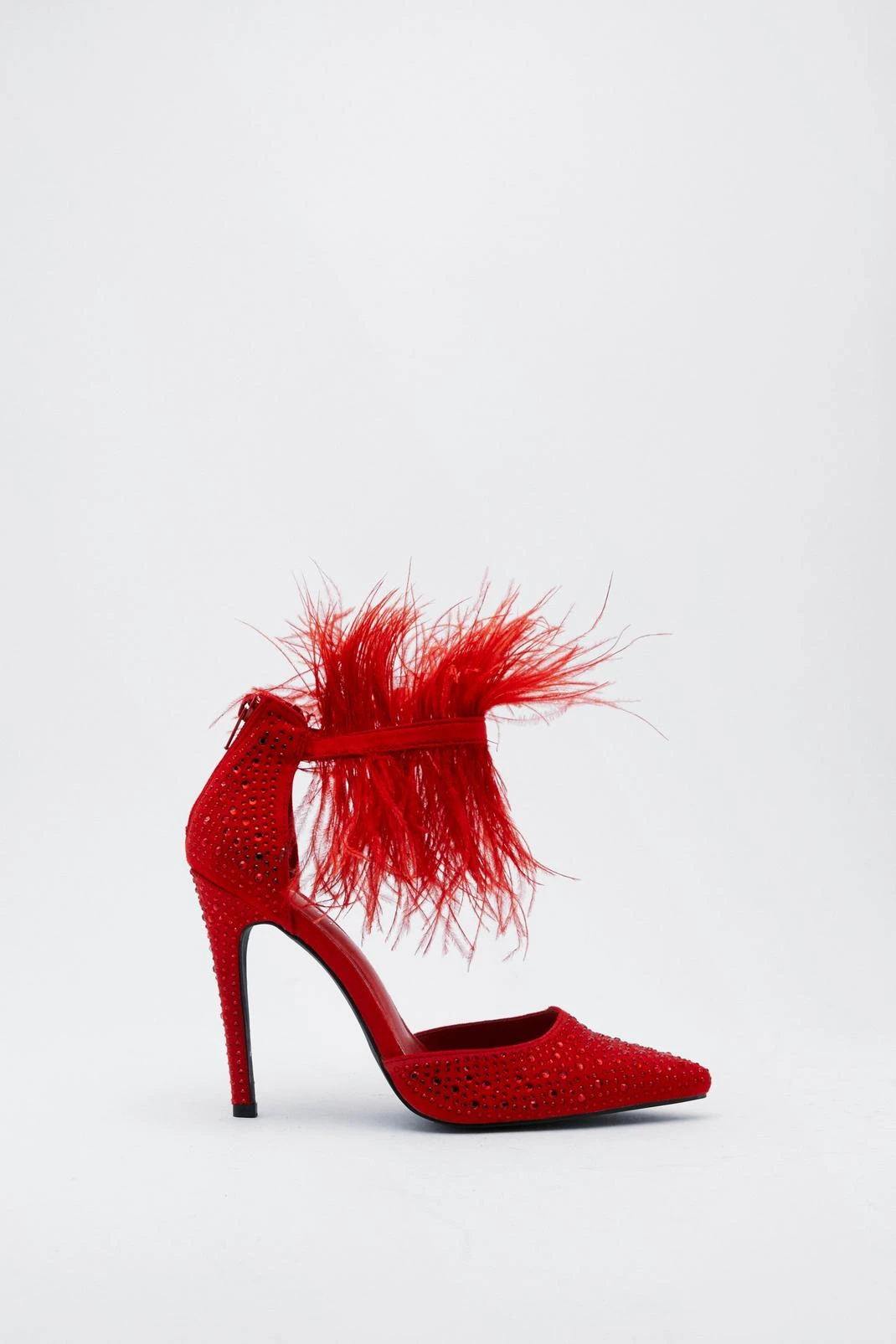 Feather Trim Court Heels 4 Feather Trim Court Heels - Image 2