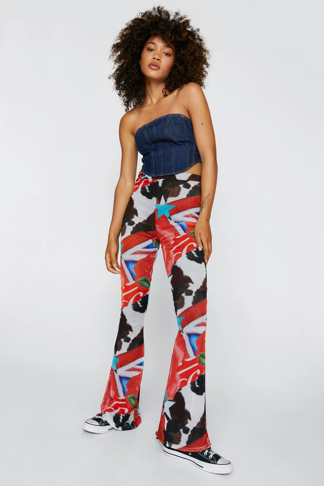 Flag Print Mesh Flare