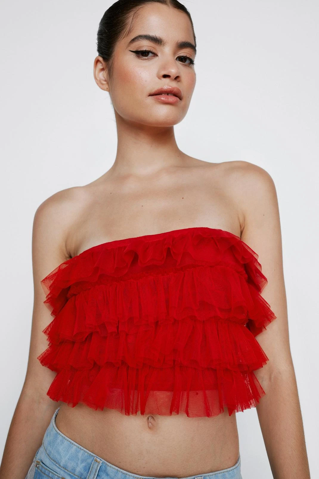 Tulle Layered Bandeau Top 4 Tulle Layered Bandeau Top - Image 2