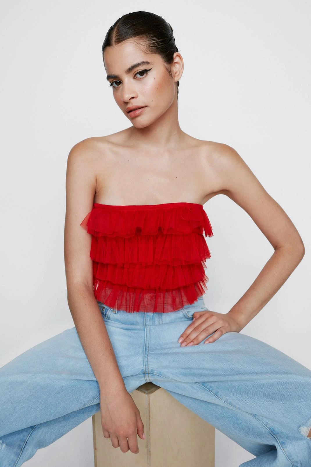 Tulle Layered Bandeau Top 9 Tulle Layered Bandeau Top - Image 7