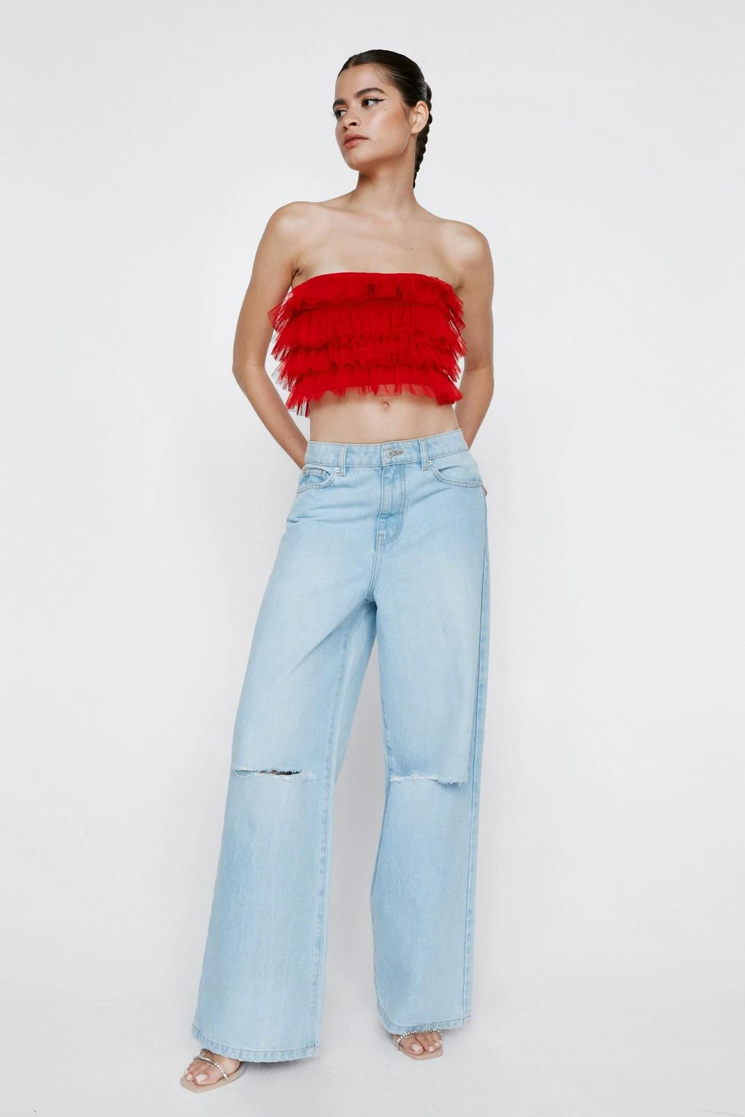 Tulle Layered Bandeau Top 3 Tulle Layered Bandeau Top