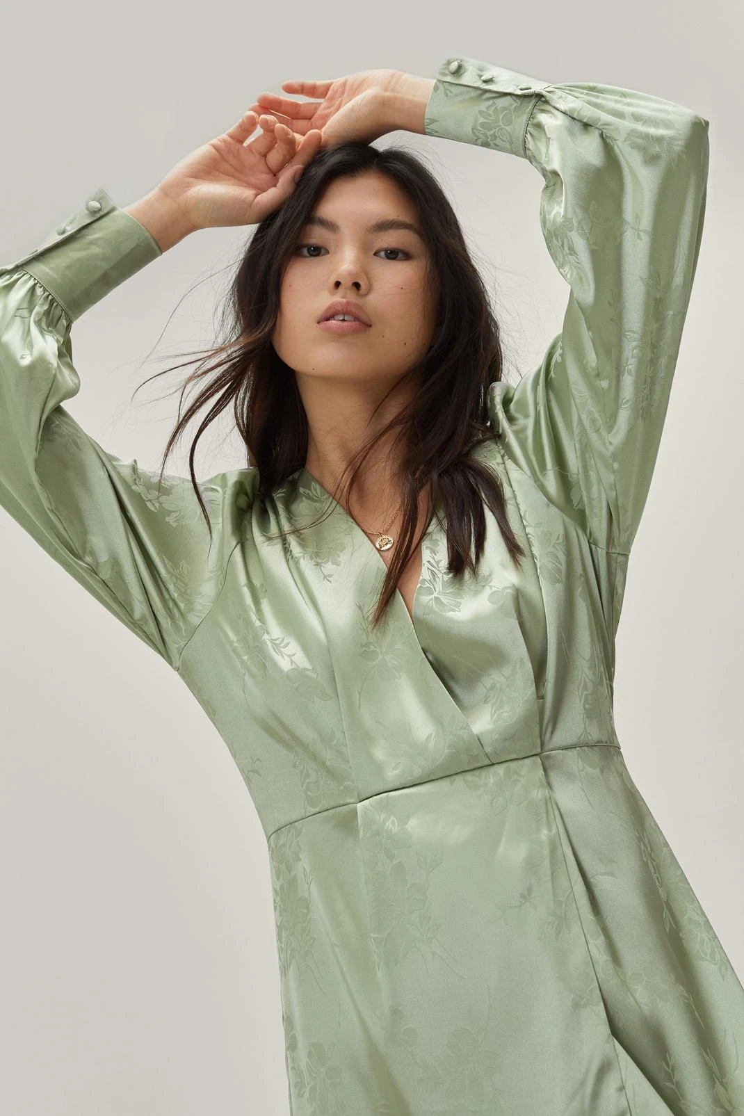 Jacquard Long Sleeve Maxi Dress 9 Jacquard Long Sleeve Maxi Dress - Image 7