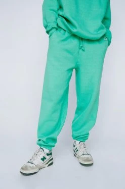 Tab Detail Cuffed Sweatpants -Nasty Gal Sales Store womens sage tab detail cuffed sweatpants 3