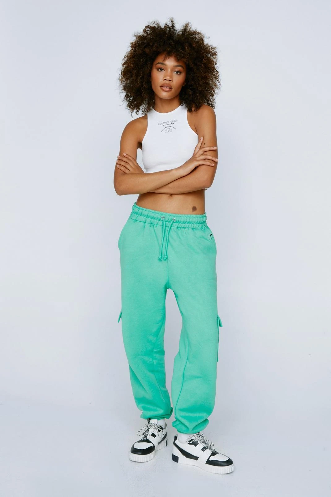 Tab Detail Utility Sweatpants - Image 2