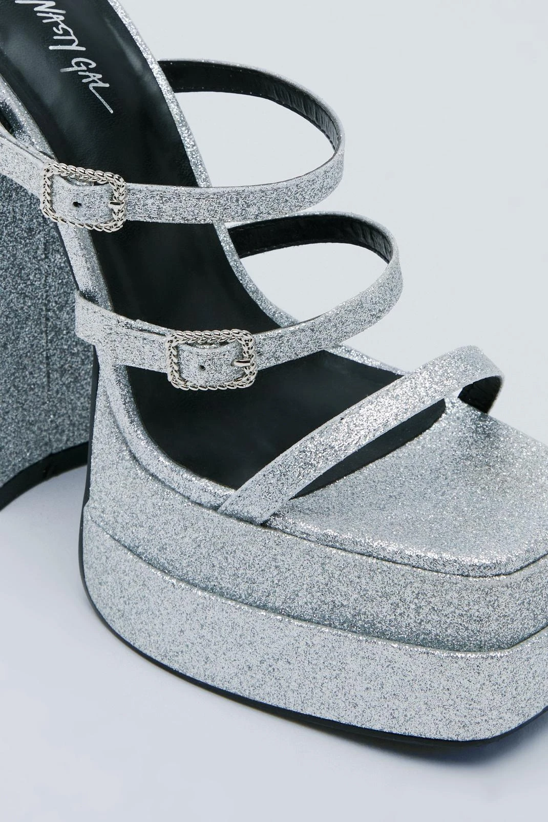 Glitter Strappy Platform Heel 5 Glitter Strappy Platform Heel - Image 3