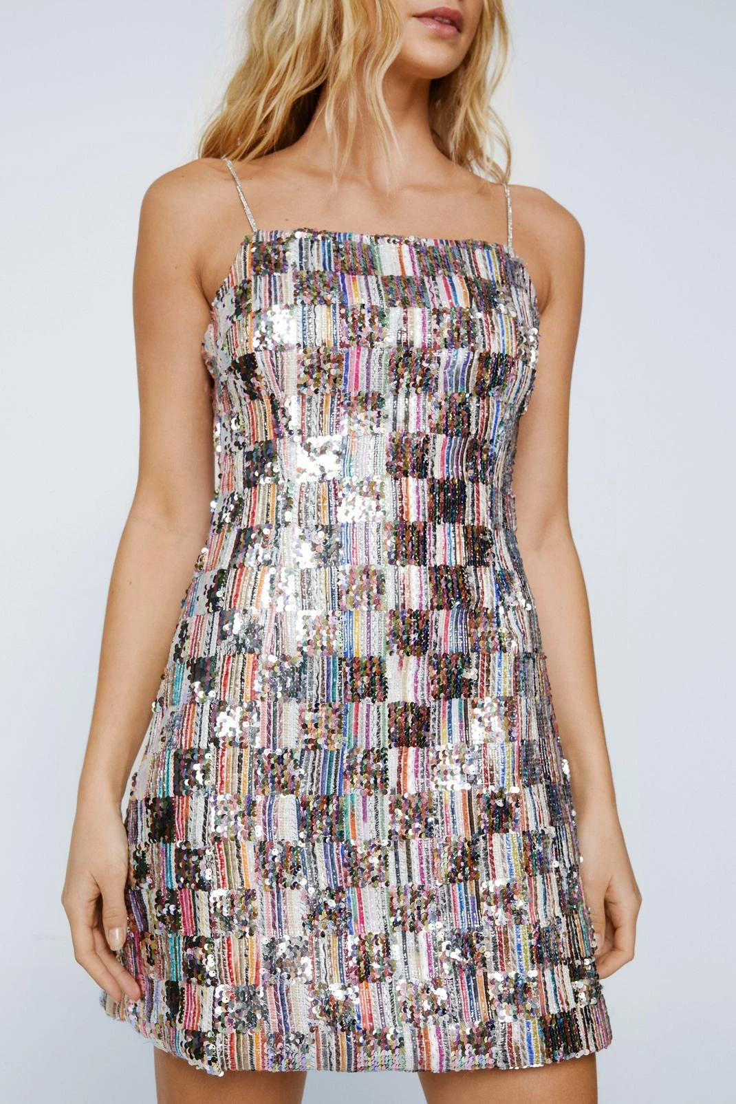 Sequin Checkerboard Mini Dress 6 Sequin Checkerboard Mini Dress - Image 4