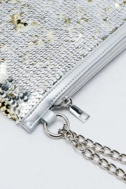 Slouched Sequin Grab Bag 8 Slouched Sequin Grab Bag -Nasty Gal Sales Store womens silver slouched sequin grab bag 2