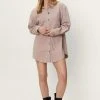 Oversized Button Down Denim Shirt Dress 2 Oversized Button Down Denim Shirt Dress -Nasty Gal Sales Store womens stone oversized button down denim shirt dress 4