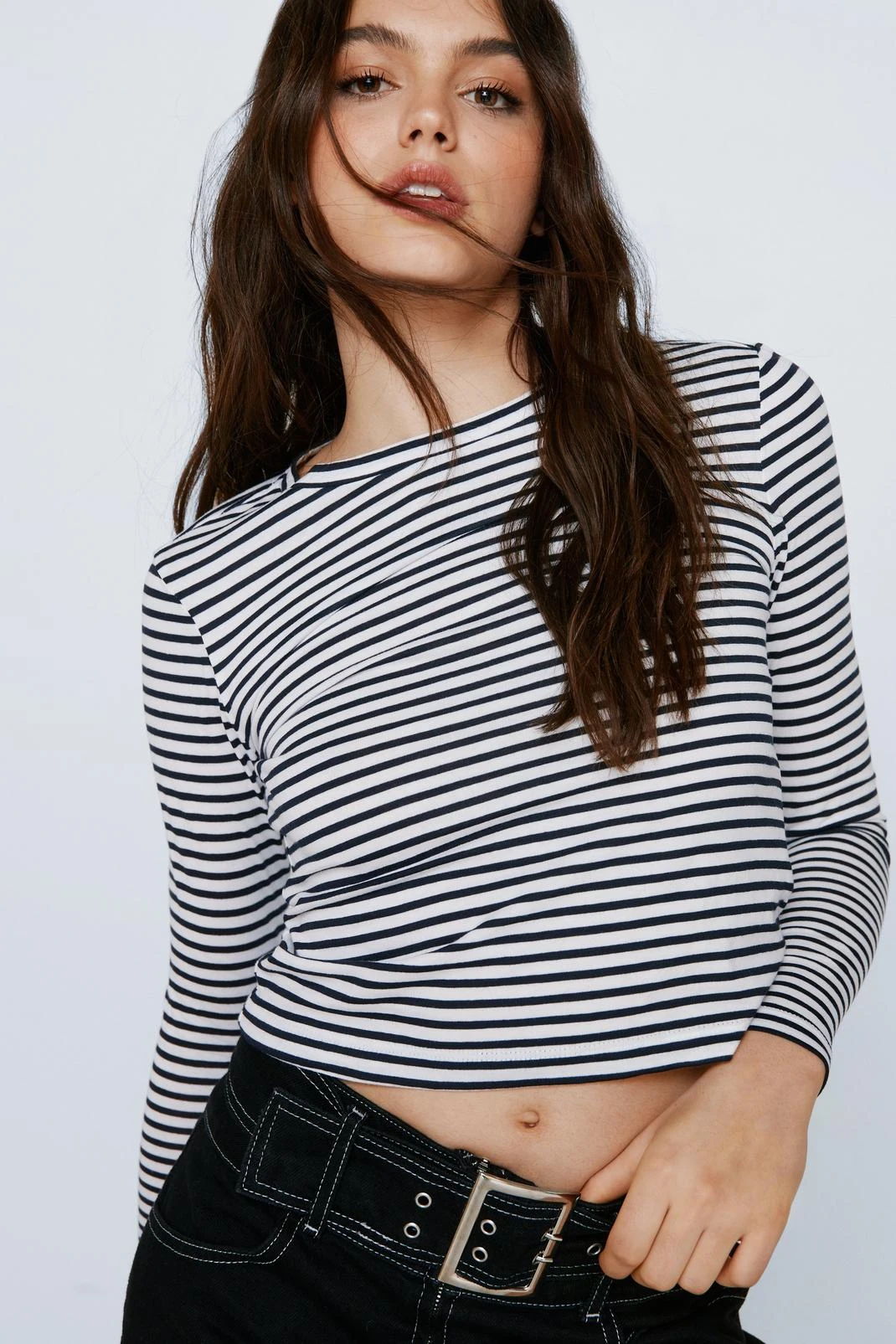 Long Sleeve Fitted Striped T-shirt 6 Long Sleeve Fitted Striped T-shirt - Image 4