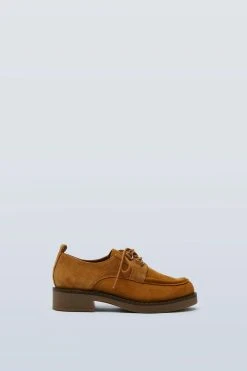Real Suede Lace Up Loafer 7 Real Suede Lace Up Loafer -Nasty Gal Sales Store womens tan real suede lace up loafer 1 1