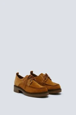 Real Suede Lace Up Loafer 8 Real Suede Lace Up Loafer -Nasty Gal Sales Store womens tan real suede lace up loafer 1 2