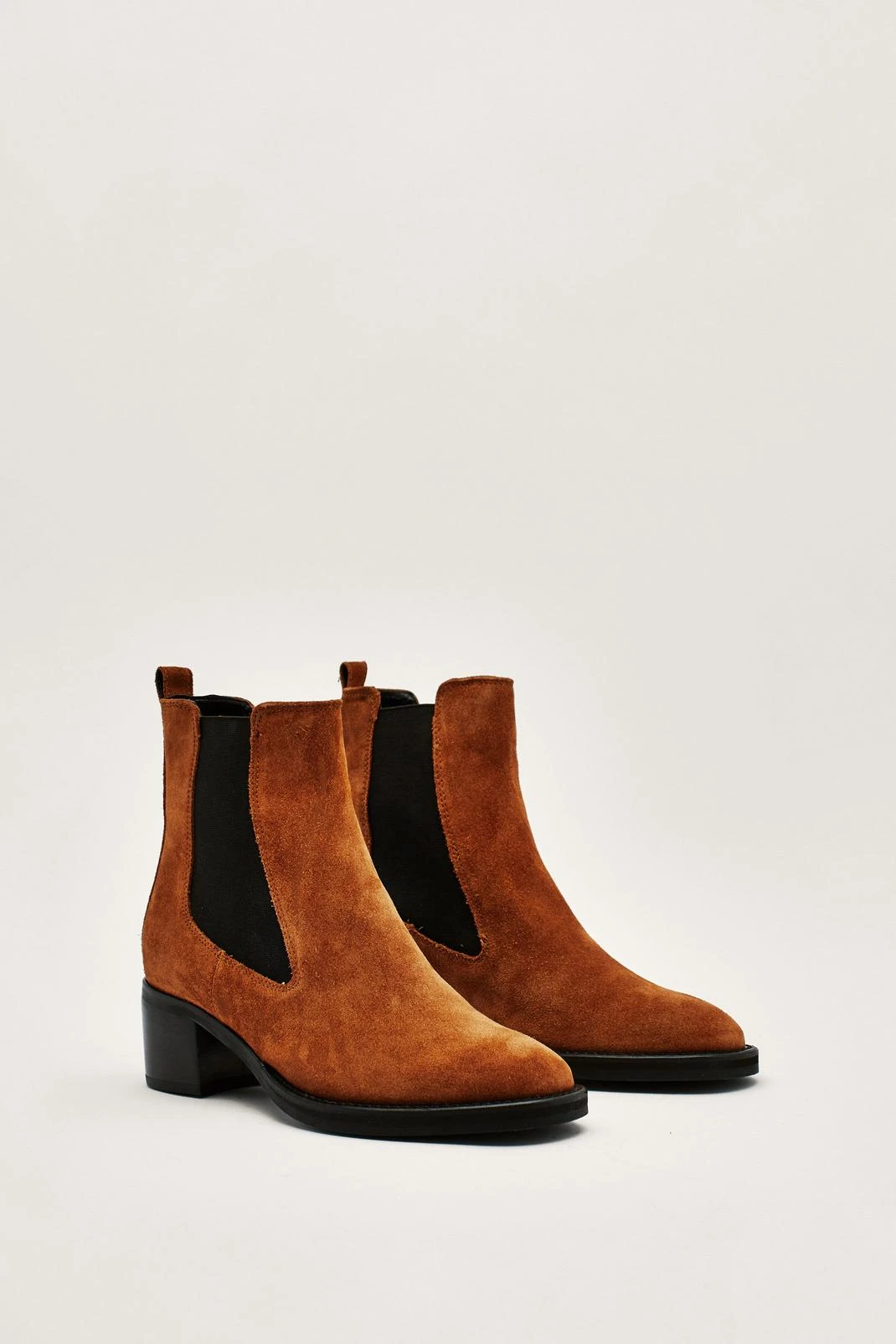 Suede Heeled Chelsea Boots - Image 2