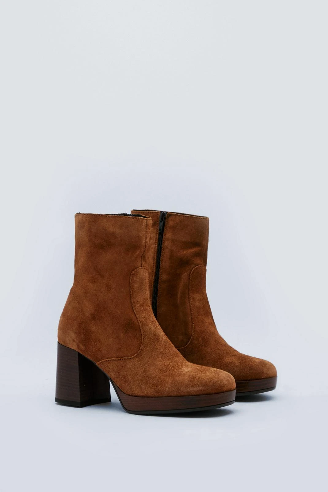 Suede Platform Ankle Boots 5 Suede Platform Ankle Boots - Image 3