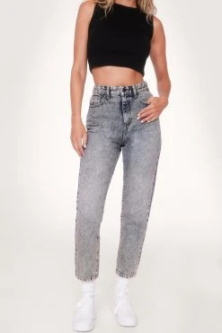 Organic Denim High Waisted Mom Jeans 30 Organic Denim High Waisted Mom Jeans -Nasty Gal Sales Store womens vintage20blue organic denim high waisted mom jeans 3