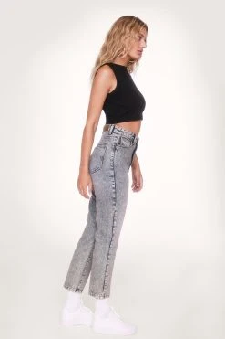 Organic Denim High Waisted Mom Jeans 31 Organic Denim High Waisted Mom Jeans -Nasty Gal Sales Store womens vintage20blue organic denim high waisted mom jeans 4