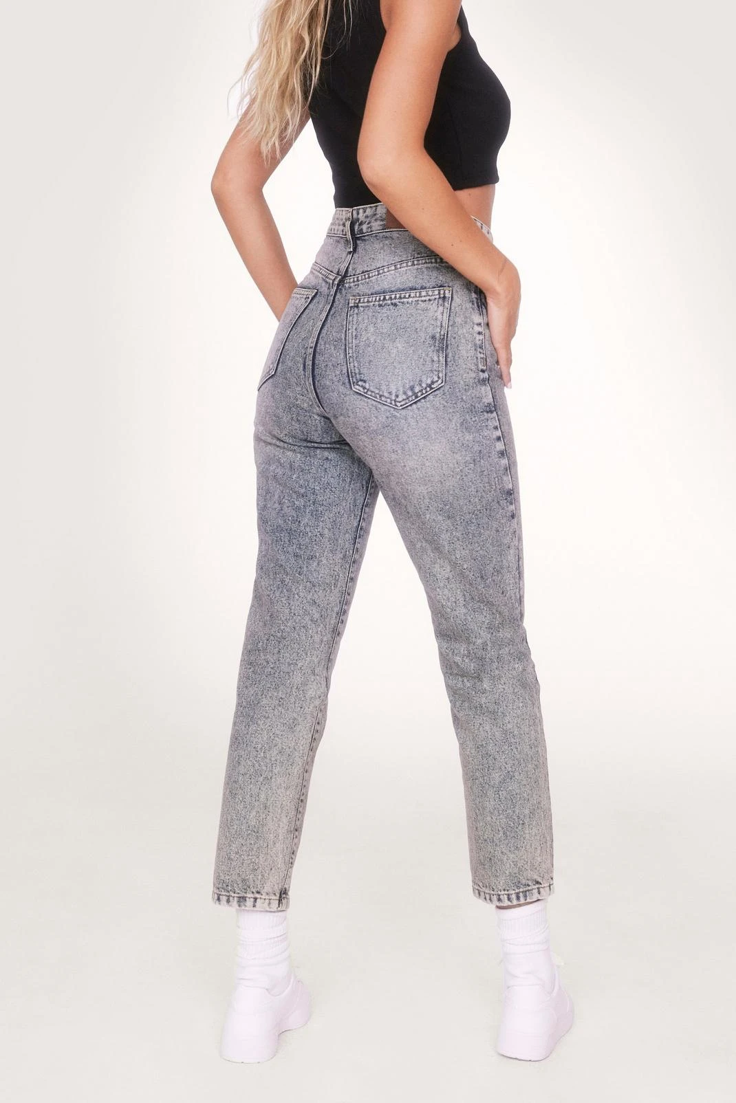 Organic Denim High Waisted Mom Jeans 8 Organic Denim High Waisted Mom Jeans - Image 6