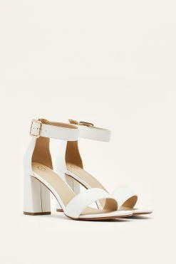 2 Part Block Heels In Faux Leather