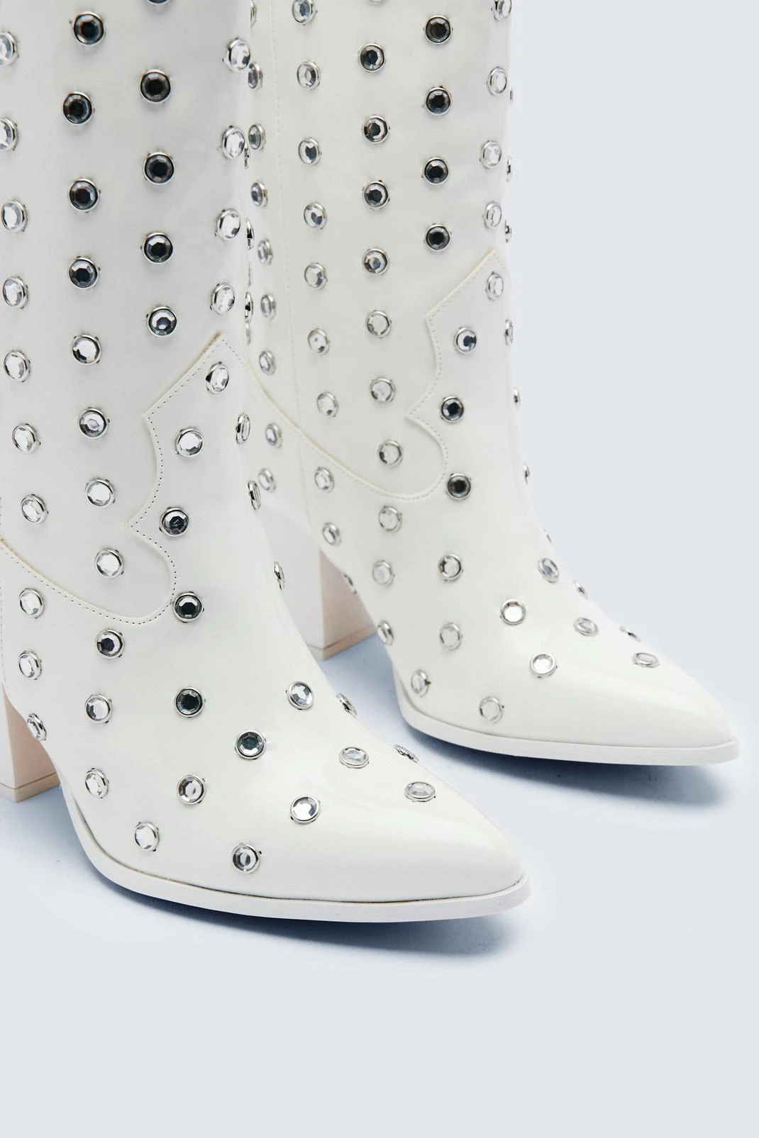 Gem Encrusted Patent Western Boots - Image 3