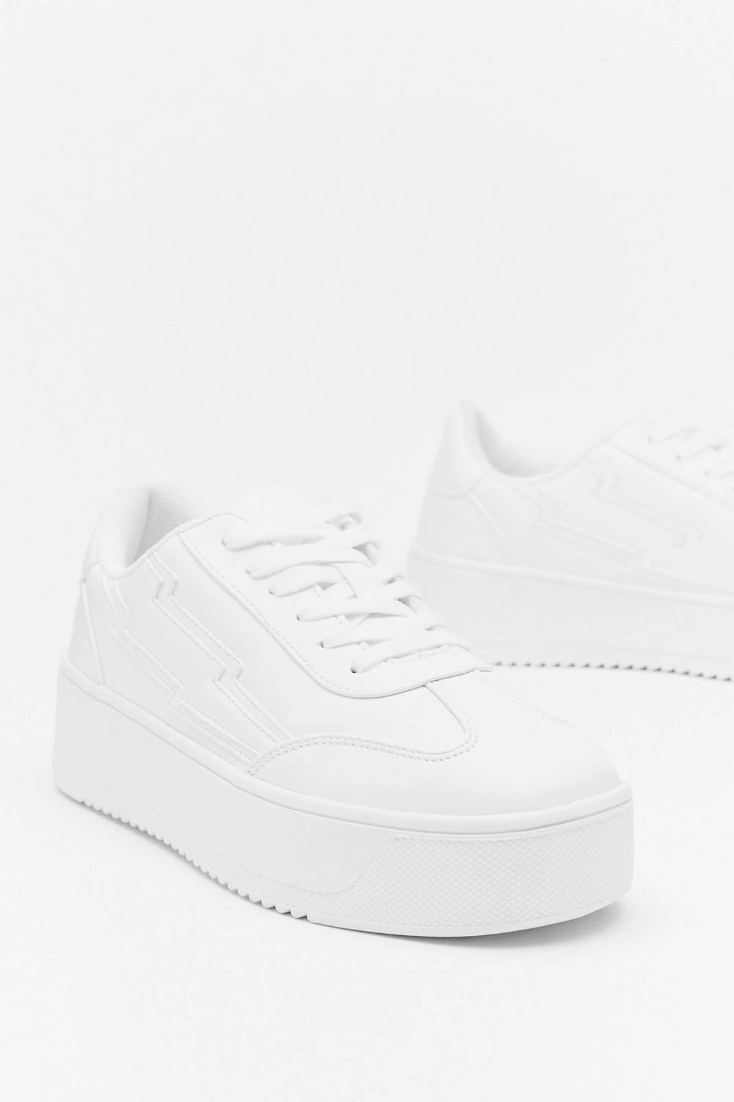 Lightning Faux Leather Platform Sneakers - Image 2