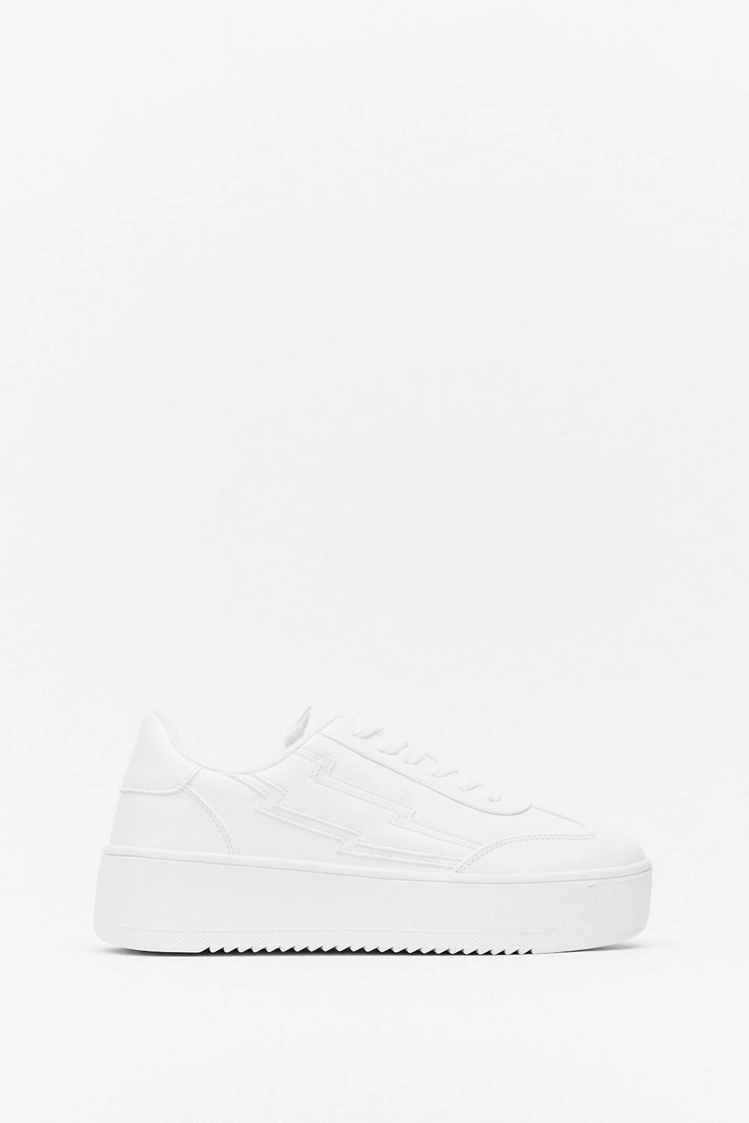 Lightning Faux Leather Platform Sneakers