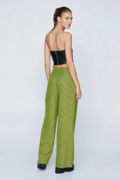 Super Wide Leg Check Pants 11 Super Wide Leg Check Pants -Nasty Gal Sales Store womens yellow super wide leg check pants 2