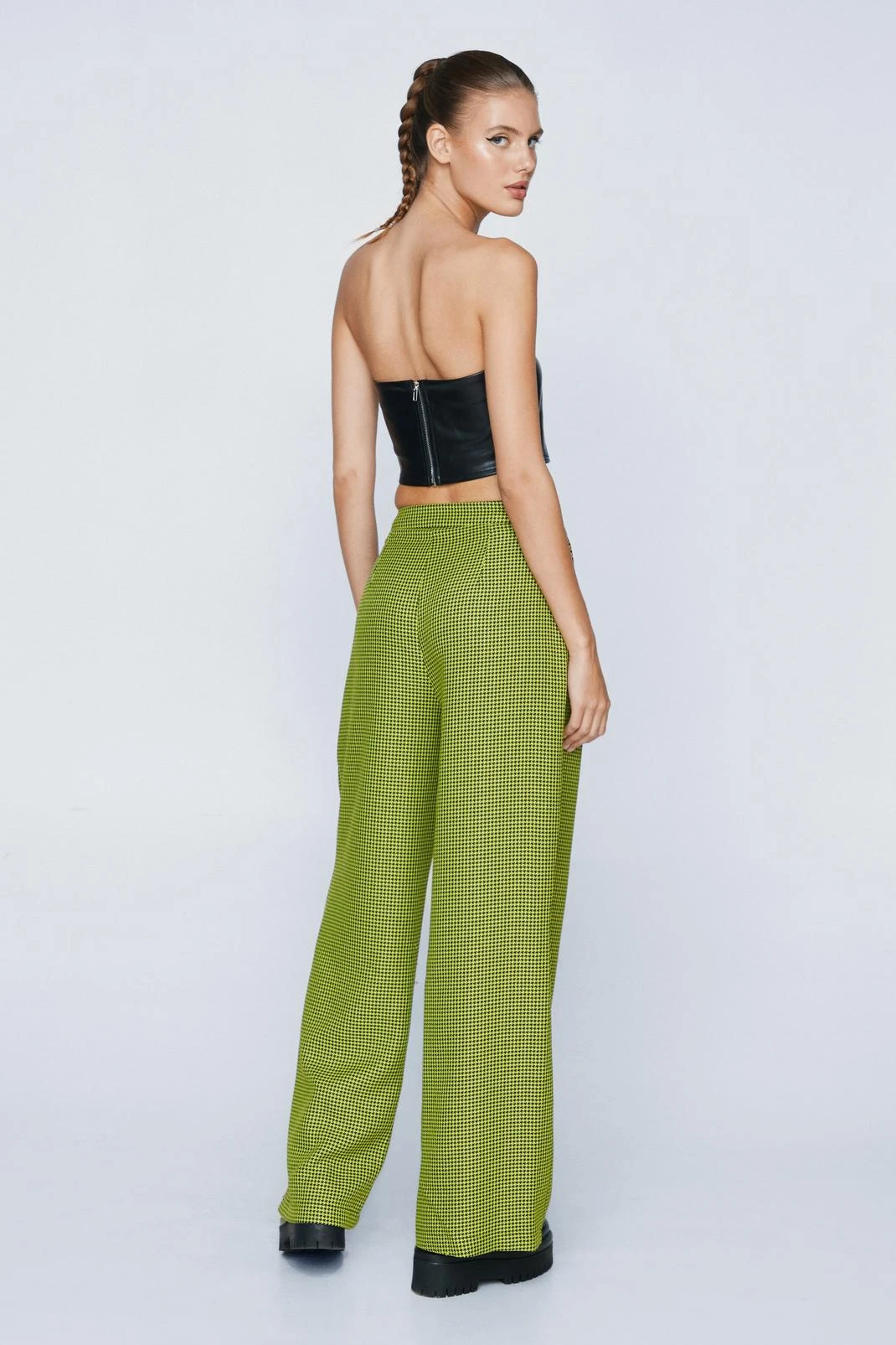 Super Wide Leg Check Pants 5 Super Wide Leg Check Pants - Image 3