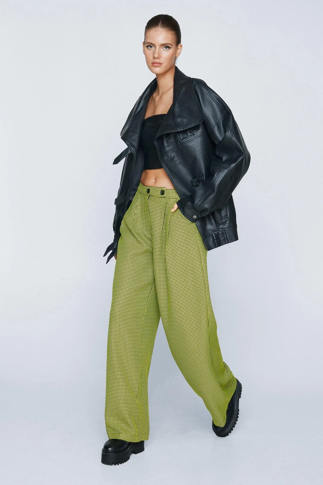 Super Wide Leg Check Pants 3 Super Wide Leg Check Pants